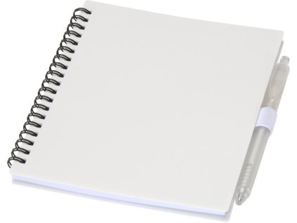 Sada mäkký zápisník a pero , white (Farba white)