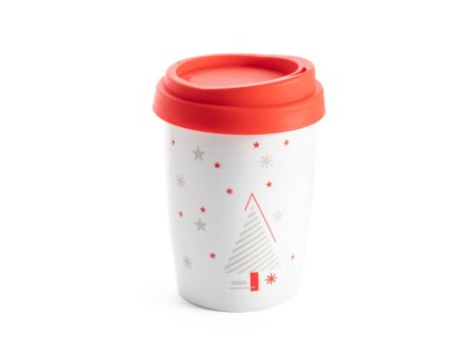 Vianočný porcelánový hrnček , white/red (Farba white/red)