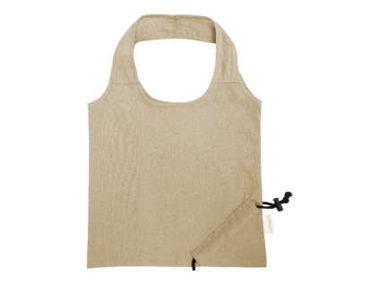 Skládací taška z recyklovanej bavlny (140 g/m2) , natural (Farba natural)