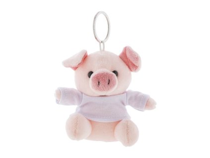 Plyšová kľúčenka - prasiatko , Pink (Farba Pink)