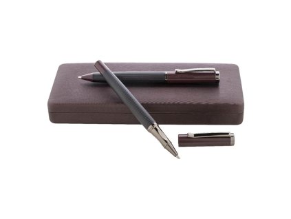 Sada guľôčkové pero a roller , Burgundy (Farba Burgundy)