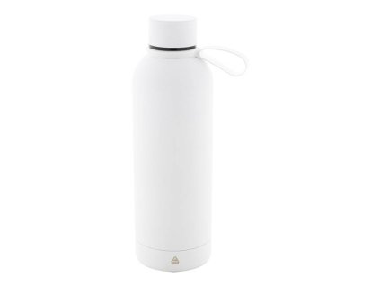 Pogumovaná termoska z recyklovaného nerezu (500 ml) , white (Farba white)