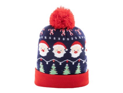 Vianočná LED čiapka - Santa , dark blue (Farba dark blue)