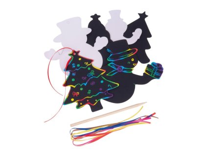 Vianočná ozdoba na škrabanie , mixed (Farba mixed)