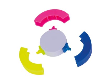 Kruhový zvýrazňovač 3v1 , mixed (Farba mixed)