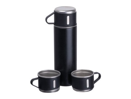 Sada termosky (400 ml) pohárov (120 ml) , Black (Farba Black)