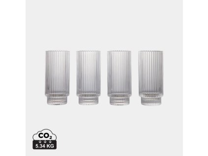 4-dielna sada sklenených pohárov Vinga York , transparent (Farba transparent)