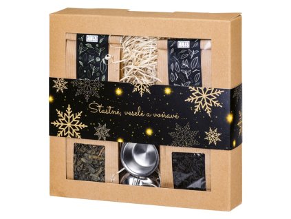 Sada čajov (čierny a zelený) s čajítkom , natural (Farba natural)