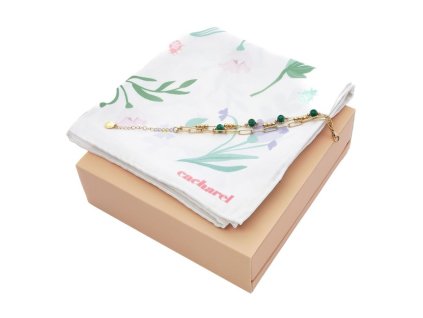 Sada - šatka a náramok , white (Farba white)