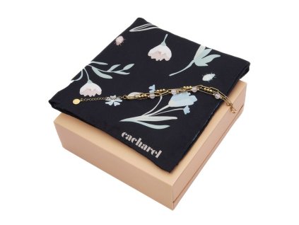 Sada - šatka a náramok , Black (Farba Black)