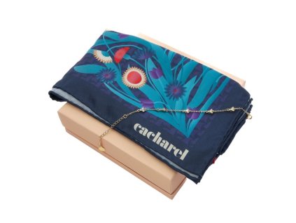 Sada - šatka a náramok , dark blue (Farba dark blue)