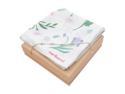 Sada - šatka a náramok , white (Farba white)