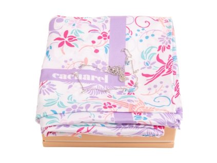 Sada - šatka a náhrdelník , violet (Farba violet)