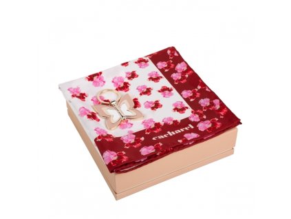 Sada - šatka a kľúčenka , Pink (Farba Pink)