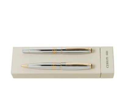 Sada - roller a guľôčkové pero , Silver (Farba Silver)