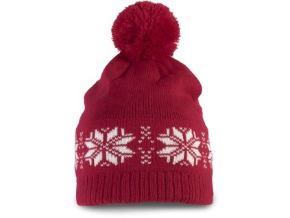 Zimná čiapka FAIR ISLE , cherry red (Farba cherry red)