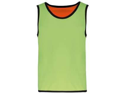 KID'S REVERSIBLE RUGBY BIB , lime/spicy orange, 8.10 (Farba lime/spicy orange, Velkost 8.10)