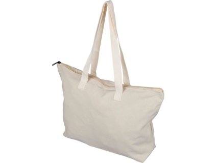 Taška na zips z polycottonu 330 g/m2 , Beige (Farba Beige)