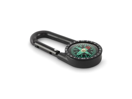 Vreckový kompas s karabínou , Black (Farba Black)