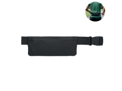 Športová ľadvinka zo 600D RPET , Black (Farba Black)