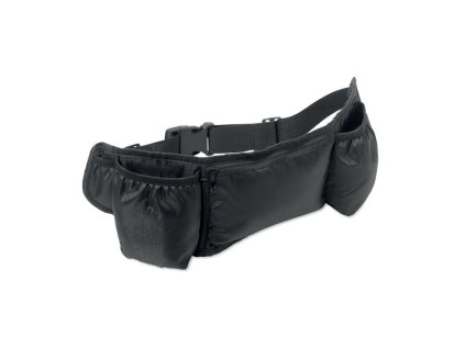 Športová ľadvinka zo 420D RPET , Black (Farba Black)