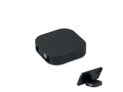 Zaťahovací nabíjací kábel 100W , Black (Farba Black)