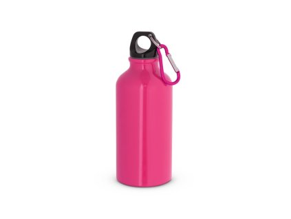 Hliníková fľaša s karabínou (400 ml) , Pink (Farba Pink)