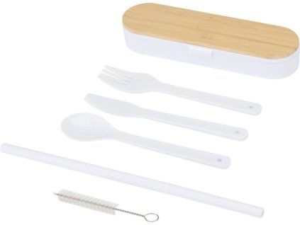Sada plastových príborov RUNA , white (Farba white)