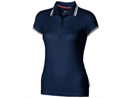 Slazenger•Dámska polokošela Deuce s krátkým rukávom•180 g/m2•100% bavlna , Navy, L (Farba Navy, Velkost L)