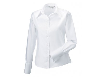 Ladies` Long Sleeve Tailored Ultimate Non-Iron Shirt , white, XS