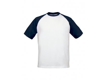T-Shirt Base-Ball , white/navy, S