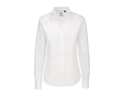 Twill Shirt Sharp Long Sleeve / Women , white, S (36) (Farba deep red, Velkost M (38))