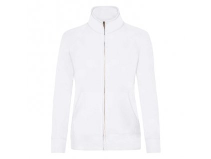 Ladies Premium Sweat Jacket , white, S