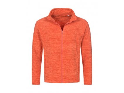 Melange Fleece Jacket , Pumpkin Melange, S (Farba anthra melange, Velkost M)
