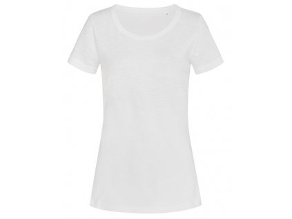 Sharon Slub Crew Neck Women , white, S