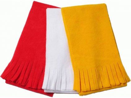 Fleecový šál so strapcami , white (Farba white)