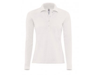 Polo Safran Pure Longsleeve / Women , white, S