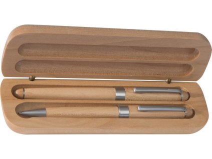 Guľôčkové pero (modrá) a roller (čierna náplň) , Brown (Farba Brown)