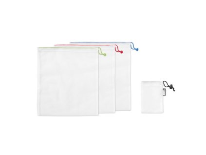 Set 3 sáčkov z rPET materiálu , white (Farba white)