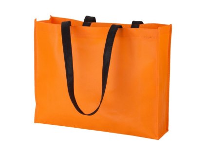 Taška z netkanej textílie (90 g/m2) , orange/black (Farba orange/black)