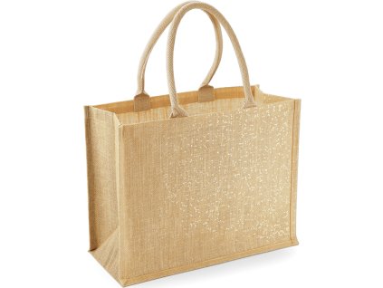 Nákupná taška z juty , natural/gold (Farba natural/gold)