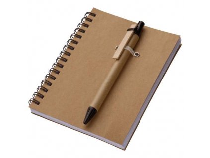 Zápisník A6 s perom , Brown (Farba Brown)