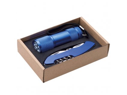 Sada baterka a vreckový nôž , Blue (Farba Blue)