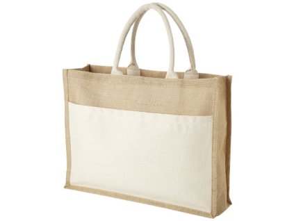 Jutová taška s bavlneným vreckom (320 g/m2) , natural (Farba natural)