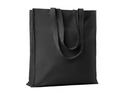 Bavlnená taška (140 g/m2) so širším dnom , Black (Farba Black)