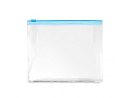 Kozmetická taška so zipsom , transparent blue