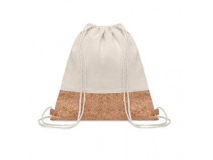 Bavlnené vrecúško (160 g/m2) s korkom , Beige (Farba Beige)