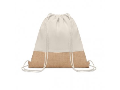 Bavlnené vrecúško (160 g/m2) s jutou , Beige (Farba Beige)