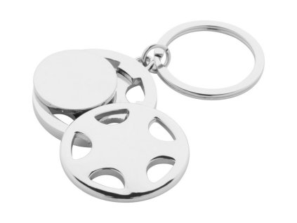 Kovový prívesok na kľúče , Silver (Farba Silver)