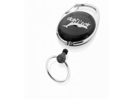 Držiak na lyžiarsky lístok / menovku (80 cm šnúrka) , Black (Farba Black)